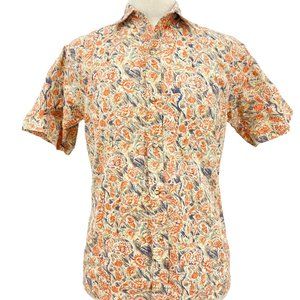 Manoa Shirt Company Men's Multicolor Hawaiian Short Sleeve Button Down Shirt M